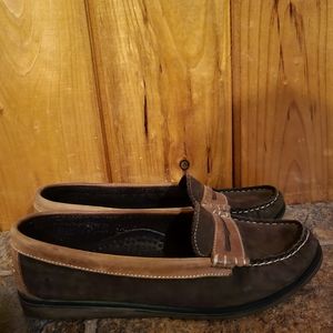 Maine Woods womens Brown genuine  leather loafers
